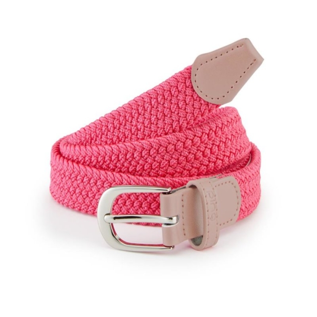 Ceinture Ping Rose Elastique et tressée Femme