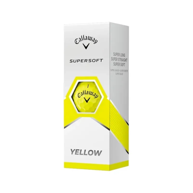 Balles Callaway Supersoft Jaune - Boite de 3