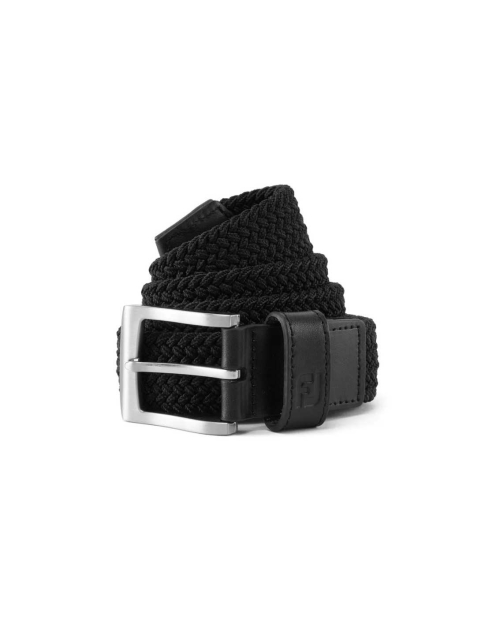 Ceinture Footjoy Elastique Tressée Noir